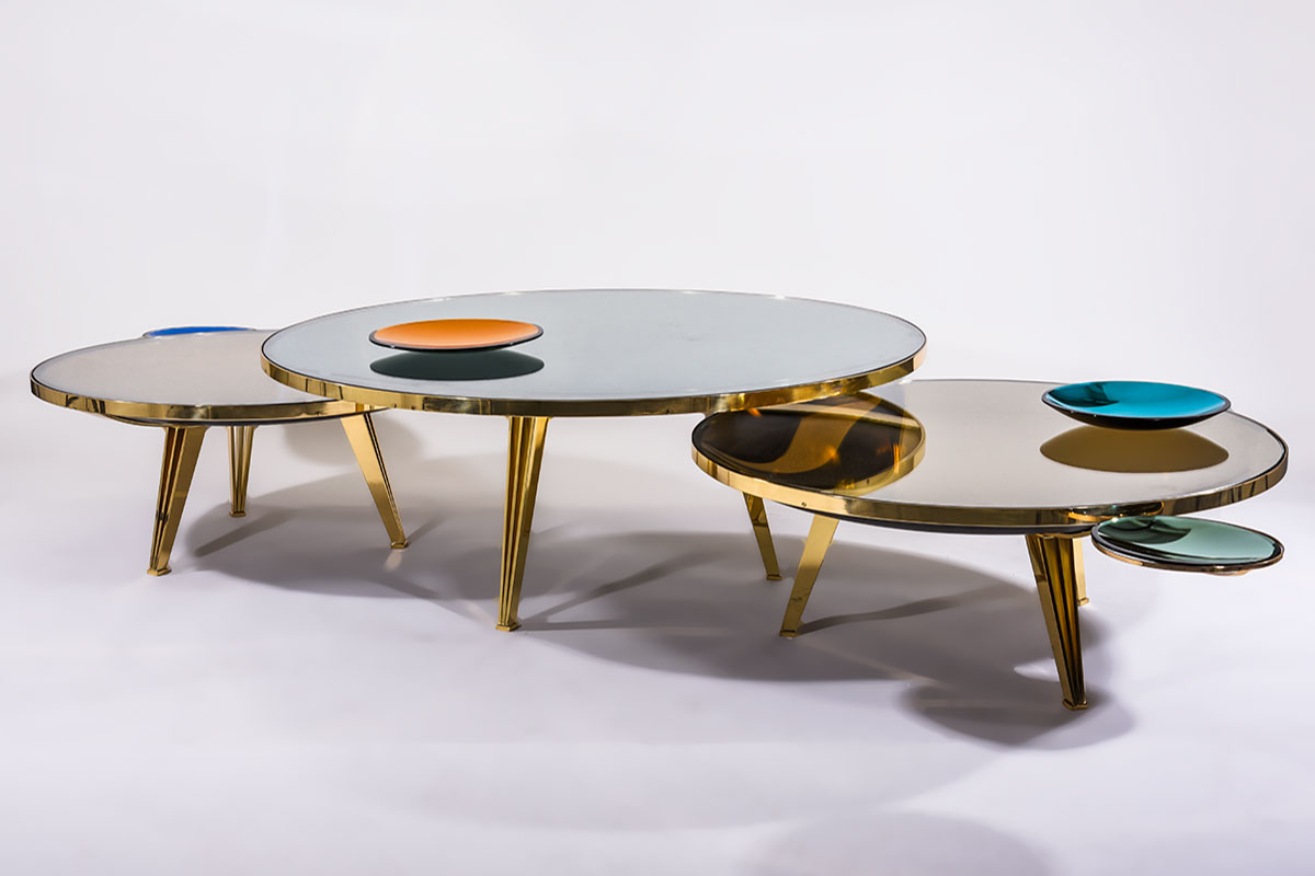 riflesso coffee table set by gaspare asaro