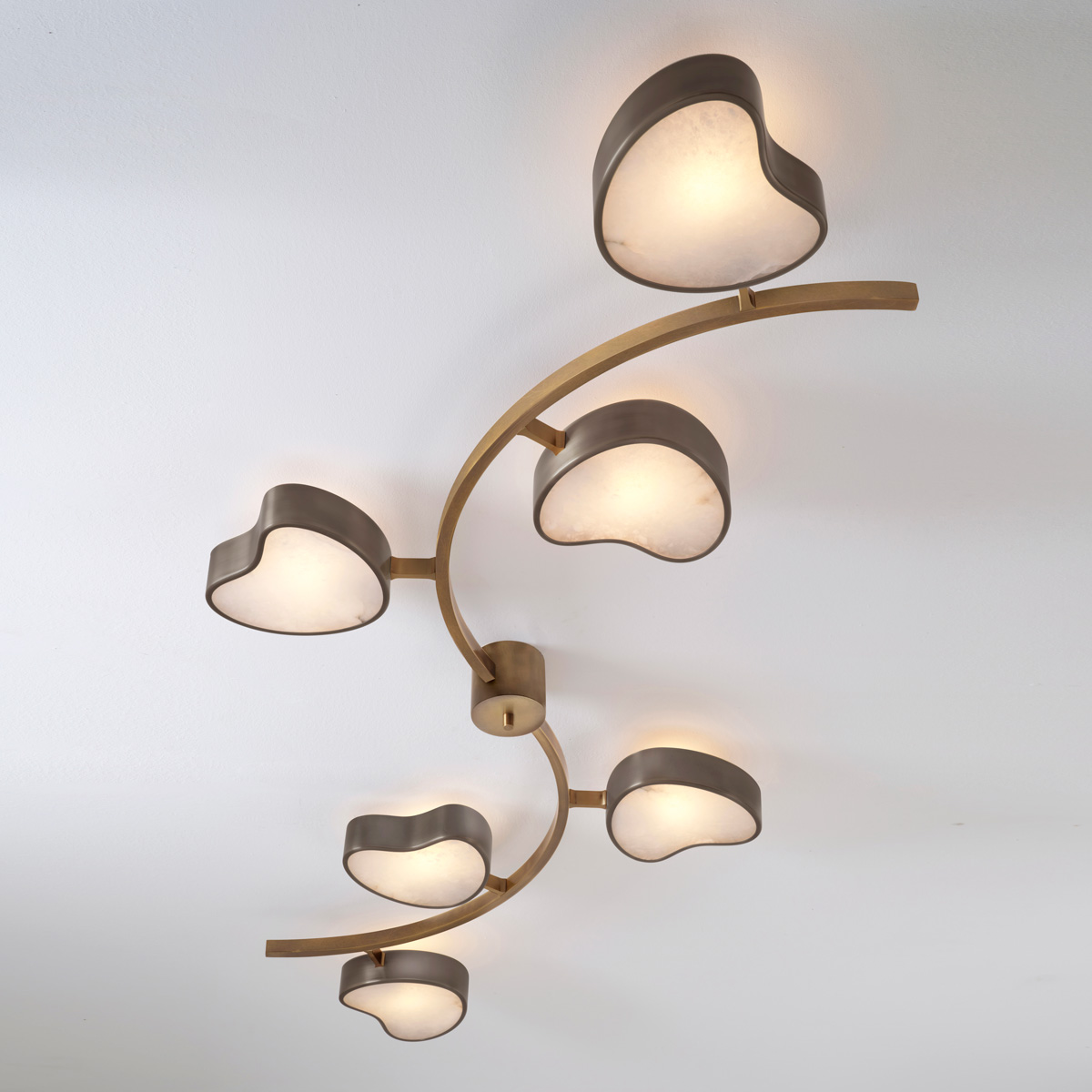 Cuore serpentine ceiling light by gaspare asaro