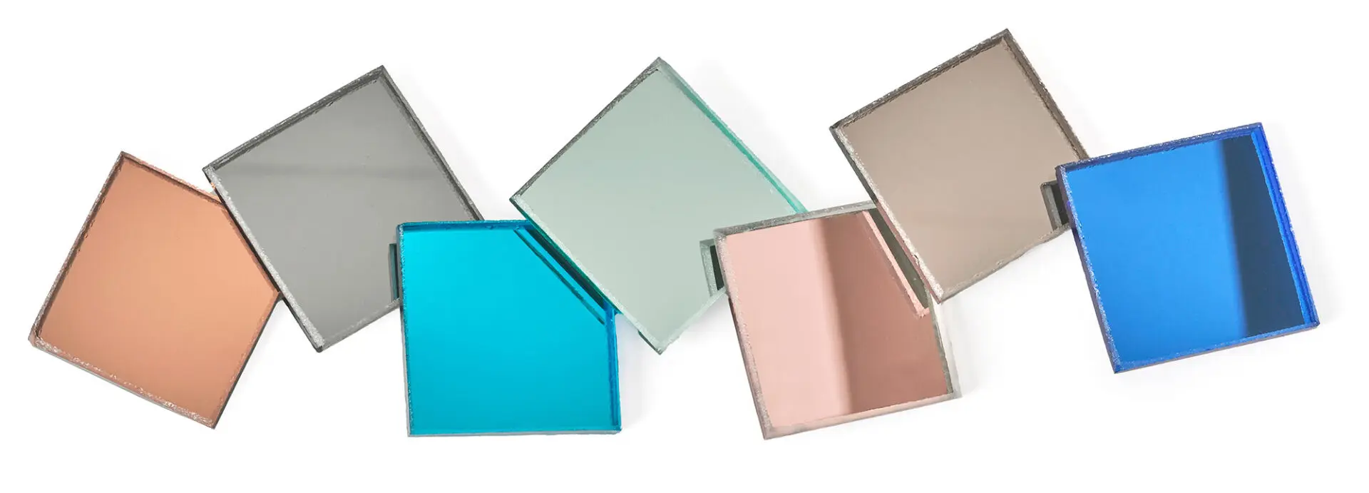 Mirrored glass color samples