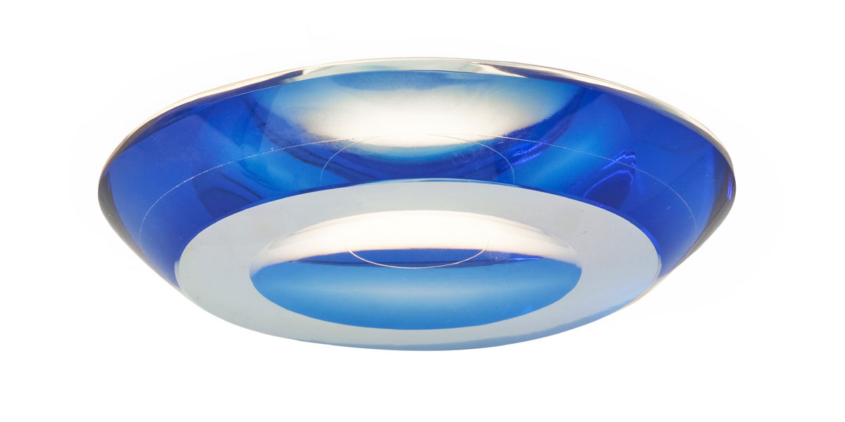 Gaspare Asaro Carved Glass - Blue Color